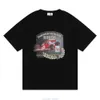 Designer Vêtements de mode t-shirt Rhude Racing Gran Prix Circuit de Monaco HD Imprimé en coton Tshirt à manches courtes pour hommes
