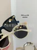 mirror Sunglasses square Chan Xiaoxiangjia 2022 new hollow letter Sunglasses large box glasses plain face shades fashion for men 3025