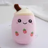 Manufacturers wholesale 6-color 12cm milk tea plush toy pendant cartoon cute plush key chain doll children's gift