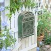 Trädgårdsdekorationer utanför brevlådor Väggmonterad Post Box Letter Metal Farmhouse Decoration Crafts Mailbox Vintage 230603