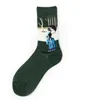 18 Farben Art Style Socken Damen MÄNNER große Kinder Ölgemälde Baumwolle Freiheitsstatue Mona Lisa Sternenhimmel Socken Mittelrohrsocken