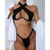 Women's Swimwear Ladies Summer Solid Color Sexy Swimsuit Adult Female Multifunctional Detachable Shoulder Strap Sexy Halter Swimsuit Bikini Set J230603