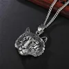 Collares pendientes estilo europeo cabeza de tigre de moda 316l acero inoxidable para mujer amante pareja joyería regalo de San Valentín 2023