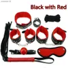 Sex toy massager Sex Bondage Kit 7 Pcs Adult Games Set Hand Foot Whip Rope Blindfold for Couples Erotic Toys SM Products L230518