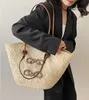 Designer Bag Summer Straw Bag Plain Knitting Crochet Embroidery Open Casual Tote Interior Compartment Two Thin Straps Leather Floral Fashion handbags