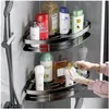 Portaoggetti Rastrelliere Elossa Mensola da bagno Toilette Vanity Triangolo Asciugamano Organizer Rack Set di accessori per porta shampoo a parete Dhupj