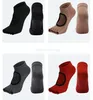 Kvinnor Anti-Slip Gym Fitness Dance Pilates Socks Professional Indoor Yoga Övning Sock Five Toe Peep Breattable Backless Dance Ballet Ladies Sox med Grips