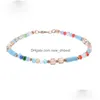 Enkelbanden Mode Colorf Crystal Bead Voor Vrouwen Sandalen Voet Enkelbandje Armband Bohemen Zomer Strand Charm Sieraden Drop Levering Dh6Ty