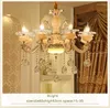 Chandeliers SHIXNIMAO Luxury Simulated Jade LED Crystal Lighting Fixtures With 6 Arms 8 15 For Living Room Lamp Light