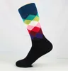 Chaussettes de sport de style britannique colorul diamant grille bas cyclisme en plein air yoga exercice gym bas hiphop skateboard course chaussette de basket-ball