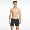 Caleçon homme coton Boxer longue jambe sous-vêtement sans couture Sexy homme Short respirant culotte sport hommes