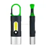 Mini USB Rechargeable Flashlights Portable Keychain flashlight torch LED cob Camping lights Outdoor Hiking camping pocket Lamp Key chain Torches Alkingline