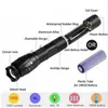 XML T6 3800Lumens High Power LED Flashlights Torches Zoomable Tactical Flashlight Torch Light 18650バッテリーポータブルハイキングキャンプ懐中電灯ミニランプライト