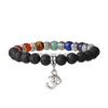 Kralen 7 Chakra Energie Natuursteen Elastische Yoga Kralen Armband Boeddhisme Levensboom Hanger Bedel Sieraden 4 Stijlen Drop Levering Dhlgi