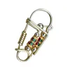 Keychains Portable Copper Pendant Bottle Opener Keyring Key Holder Decoration Gifts Chain Charms Fashion For Bag Keys Purse