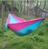 Ultraleichte Outdoor -Wanderwanderung Camping Jagd Schlafen hängende Hängematte tragbare Doppelperson Terrasse Hinterhof Swing Bett Stuhl Nylon Parachute Ripstop Hängematte