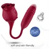 Massagegerät Rose für Frauen – 4-in-1-Vibrator-Dildo für Erwachsene mit 10 Klopf- und 10 Stoßstößen