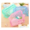 Travel Cosmetic Bag Clear Waterproof Pouch Pvc Zippered Wash Portable Vacation Makeup Bags Bathroom Storage Drop Delivery Dhhfz