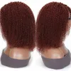 Nouveau Auburn afro crépus bouclés perruques de cheveux humains pour les femmes noires entièrement naturel aucune dentelle à la mode couleur chaude Cooper Glueles perruques pas cher à vendre 150% densité