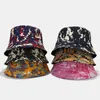 Breda randen hattar 2023 Spring Cotton Camo Print Bucket Fisherman Outdoor Travel Sun Hat For Men and Women 157 G230603