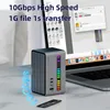 Hubs Hagibis USB C Docking Station с двойным hdmicabatible M.2 SSD корпус Ethernet 100W PD USB HUB SD/TF для ноутбука MacBook Pro