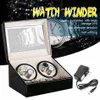 US Plug Automatic Mechanical Watch Winders Black Pu Leather Storage Box Collection Watch Display Jewarry Winder Box CX200807317L