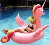 275cm New design giant inflatble unicorn mattress floats swim pool floating row water inflatable floating sofa bed lounge swim ring
