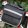 Su geçirmez bisiklet eyer çantaları bisiklet ön tüp çantaları yansıtıcı bisikletler paketi örgü telefon pannier çanta çerçeve çantası yol bisiklet