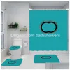 Душевые занавески Классическая буква с принтом дизайнерская принцип для ванной комнаты для ванной комнаты домашний туалет эр коврик для ванны ванны Tfau Delive Garden Ac Dhpt5