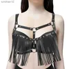 Vrouwen Tanks Vrouwen Lederen Sexy Lingerie Borst Sling Body Bondage Seksspeeltjes BDSM Punk Erotische Kousenband Fetish Cosplay Draagbaar L230518