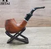 Курительные трубы Сталочный стиль Съемный изогнутый бакелитный металлический дымовой мешок горшок