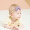 2st hårtillbehör Fashion Color Kids Bow Bands For Baby Girls Soft Handmade Toddlers Hårband