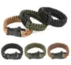 Utomhusöverlevnadsarmband Vandring Paracord sladdarmband Emergency Rope Gear Whistle Outdoor Lifesaving Rescue Armband