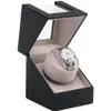 Reloj automático Caja de cuerda UE EE. UU. AU Reino Unido Enchufe Motor Shaker Mecánico Reloj Winder Titular Exhibición Organizador de almacenamiento de joyas T200523313D