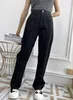 Damesjeans hoog getailleerde designer straight-through broek met wijde pijpen show dunne dames casual broek Maat S-L- C1