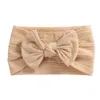 2PCS Hair Accessories Dziecięce żakardowe opaska na głowę Elastyczne dziewczyny Bow Bow Fairband Baby Nowonarodzony Dzieci