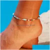Enkelbanden Mode Colorf Crystal Bead Voor Vrouwen Sandalen Voet Enkelbandje Armband Bohemen Zomer Strand Charm Sieraden Drop Levering Dh6Ty