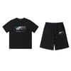 Herr t-shirt Trapstar designer tryckt alfabet lyx svart och vit grå regnbåge sommarsport mode bomullstrå topp kort ärm