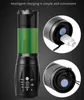 XM-L T6 5000LM Aluminum Waterproof Zoomable LED Flashlight Torch light built in 18650 Battery USB Rechargeable lamp lights Alkingline