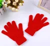 Guantes de invierno para hombre y mujer, guantes de acrílico de color sólido para adultos, monocromáticos, cálidos, mágicos, de punto, guantes de burbuja, guantes deportivos de cinco dedos, envío gratis