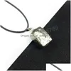 Pendentif Colliers Pendum Guérison Minérale Pyrites Naturelles Collier Ras Du Cou Irregar Filets Carrés Quartz Doré Femmes Mâle Drop Delivery Dhnok