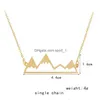 Pendant Necklaces Gold Sier Plated Minimalist Mountain Top Snowy Necklace Hiking Outdoor Travel Jewelry Mountains Climbing Gifts Dro Dht0R