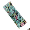 Headbands Floral Print Head Band Girls Hair Bands Boho For Women Flower Printed Elastic Wrap Twisted Accessories Drop Delivery Jewel Dhhrr