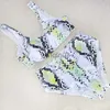 Women's Swimwear bikinis set new swimwear wire free swimming girls bikini women swimwear swimming white swimsuits snake skin patten low waist J230603