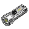 Mini Keychain flashlight Portable USB rechargeable Torch waterproof Hiking camping lamp Multifunctional COB Work Light Small Pocket Flashlights Alkingline