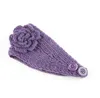24 color knitting wool Woolen Crochet hair band winter warm camellia Flower women girl children Headbands headwear fashion Europe