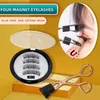 Pinceaux 1 paire de cils magnétiques 3D cils de vison faits à la main maquillage des yeux faux cils étendus utilisation répétée faux cils magnétiques
