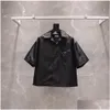 Männer Casual Hemden 2021 Damen- und Herrenhemd Marke Kurze Blusen Klassisches umgekehrtes Dreieck Lose Importiertes hochwertiges Nylon-Toolin DHDTX