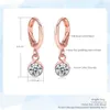 Charm Crystal Drop Küpe Kadınlar için Külük Gül Altın Renk Pembe Açık Moda Takı Kız Xmas R230603