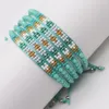 Strand Rice Bead Bracelet Cross Pattern Bohemia Hand Weaving Adjustable Fashion Simplicity Beaded